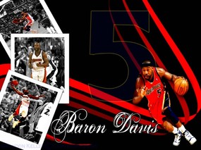 NBA壁纸  勇士队NO 5 拜伦 戴维斯壁纸 Baron Davis Desktop 金州勇士队07-08赛季官方桌面壁纸 体育壁纸