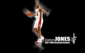 NBA壁纸  骑士队NO 19 达蒙 琼斯壁纸 Damon Jones Desktop 克里夫兰骑士队07-08赛季桌面壁纸 体育壁纸