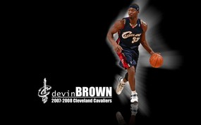 NBA壁纸  骑士队NO 33 德文 布朗壁纸 Devin Brown Desktop 克里夫兰骑士队07-08赛季桌面壁纸 体育壁纸