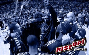 NBA 克里夫兰骑士队2007 08赛季官方桌面壁纸 Rise Up Unite图片壁纸 克里夫兰骑士队2007-08赛季官方壁纸 体育壁纸