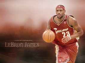 NBA壁纸  骑士队NO 23 小皇帝 詹姆斯壁纸 LeBron James Desktop 克里夫兰骑士队官方桌面壁纸 体育壁纸