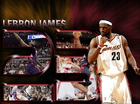 NBA壁纸  骑士队NO 23 勒布朗 詹姆斯壁纸 LeBron James Desktop 克里夫兰骑士队官方桌面壁纸 体育壁纸