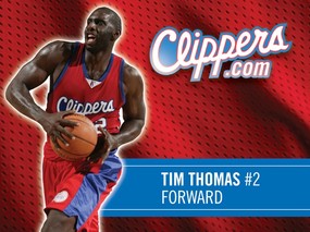 NBA壁纸  快船队NO 2 蒂姆 托马斯壁纸 Tim Thomas Desktop 洛杉矶快船队官方桌面壁纸 体育壁纸
