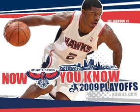 Joe Johnson桌面壁纸 NBA老鹰队 Hawks 2009季后赛壁纸 体育壁纸