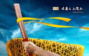  奥运火炬 搜狐2008北京奥运会比赛项目福娃壁纸 体育壁纸