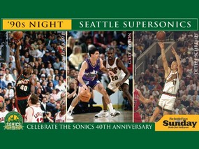 NBA壁纸  西雅图超音速队图片壁纸 Seattle SuperSonics Official Desktop 西雅图超音速队官方桌面壁纸 体育壁纸