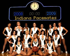 NBA  2008 09 Pacemates桌面壁纸 印第安纳步行者队2008-09赛季啦啦队壁纸 体育壁纸