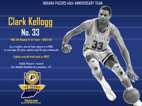 NBA壁纸  前步行者队NO 33 Clark Kellogg 壁纸 Clark Kellogg Desktop 印第安纳步行者队官方桌面壁纸 体育壁纸