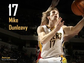 NBA壁纸  步行者队NO 17 迈克 邓利维壁纸 Mike Dunleavy Desktop 印第安纳步行者队官方桌面壁纸 体育壁纸
