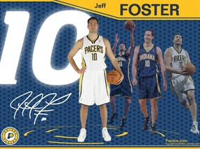 NBA壁纸  步行者队NO 10 杰夫 福斯特壁纸 Jeff Foster Desktop 印第安纳步行者队官方桌面壁纸 体育壁纸