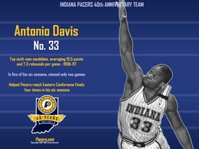 NBA壁纸  前步行者队NO 33 安东尼奥 戴维斯壁纸 Antonio Davis Desktop 印第安纳步行者队官方桌面壁纸 体育壁纸