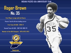 NBA壁纸  前步行者队NO 35 罗杰 布朗壁纸 Roger Brown Desktop 印第安纳步行者队官方桌面壁纸 体育壁纸