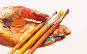 画笔颜料 1 17 五颜六色 画笔颜料 第一辑 炫彩壁纸