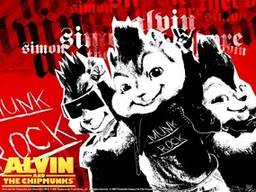  鼠来宝电影壁纸 Alvin and the Chipmunks wallpaper 2007年12月新上映电影壁纸合集 影视壁纸