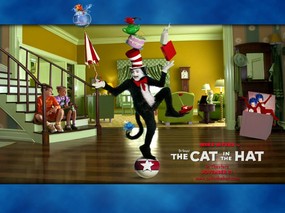 The Cat in The Hat 魔法灵猫 戴帽子的猫 电影壁纸 Cat in Hat The Movie 魔法灵猫 电影壁纸 《The Cat in The Hat 魔法灵猫》电影壁纸 影视壁纸