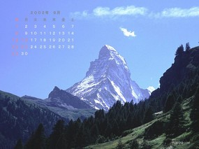  9月份月历桌面壁纸 September Desktop Calendar 2002年9月月历壁纸 月历壁纸