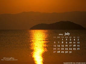  7月份月历桌面壁纸 July Desktop Calendar 2003年7月月历壁纸 月历壁纸