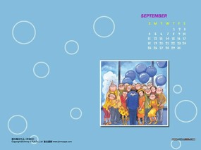  2005年9月月历桌面 September 2005 Calendar 2005年9月份月历壁纸 月历壁纸