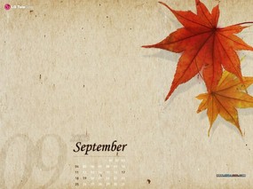  2005年9月月历壁纸 September 2005 Desktop Calendar 2005年9月份月历壁纸 月历壁纸