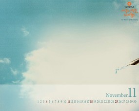  2007年11月月历图片 November 2007 Calendar 2007年11月份月历壁纸 月历壁纸