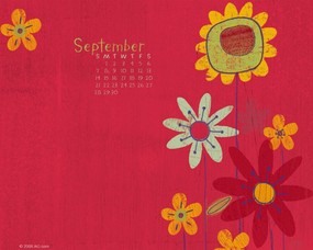  9月韩国月历壁纸 2008年9月月历壁纸 月历壁纸
