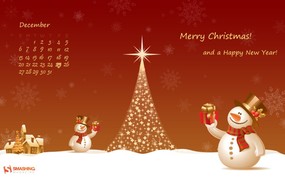  圣诞节月历 圣诞主题设计月历 1920 1200 2009年12月圣诞节月历壁纸 月历壁纸