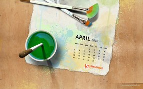  2010年4月份CG设计宽屏月历 2010年4月份宽屏月历 月历壁纸