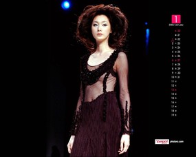  1月月历壁纸 韩国Fashion Show YAHOO韩国1月份月历壁纸 月历壁纸
