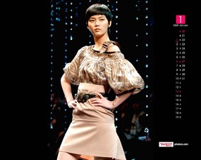  1月月历壁纸 韩国Fashion Show YAHOO韩国1月份月历壁纸 月历壁纸