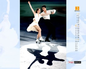  3月月历壁纸 花样溜冰 YAHOO韩国3月份月历壁纸 月历壁纸