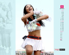  8月壁纸 啦啦队大赛 YAHOO韩国8月份月历壁纸 月历壁纸